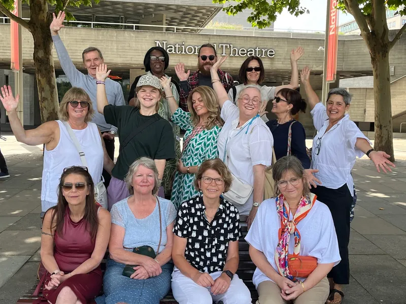 A group from the Scrapstore on a day out at the National Theatre
